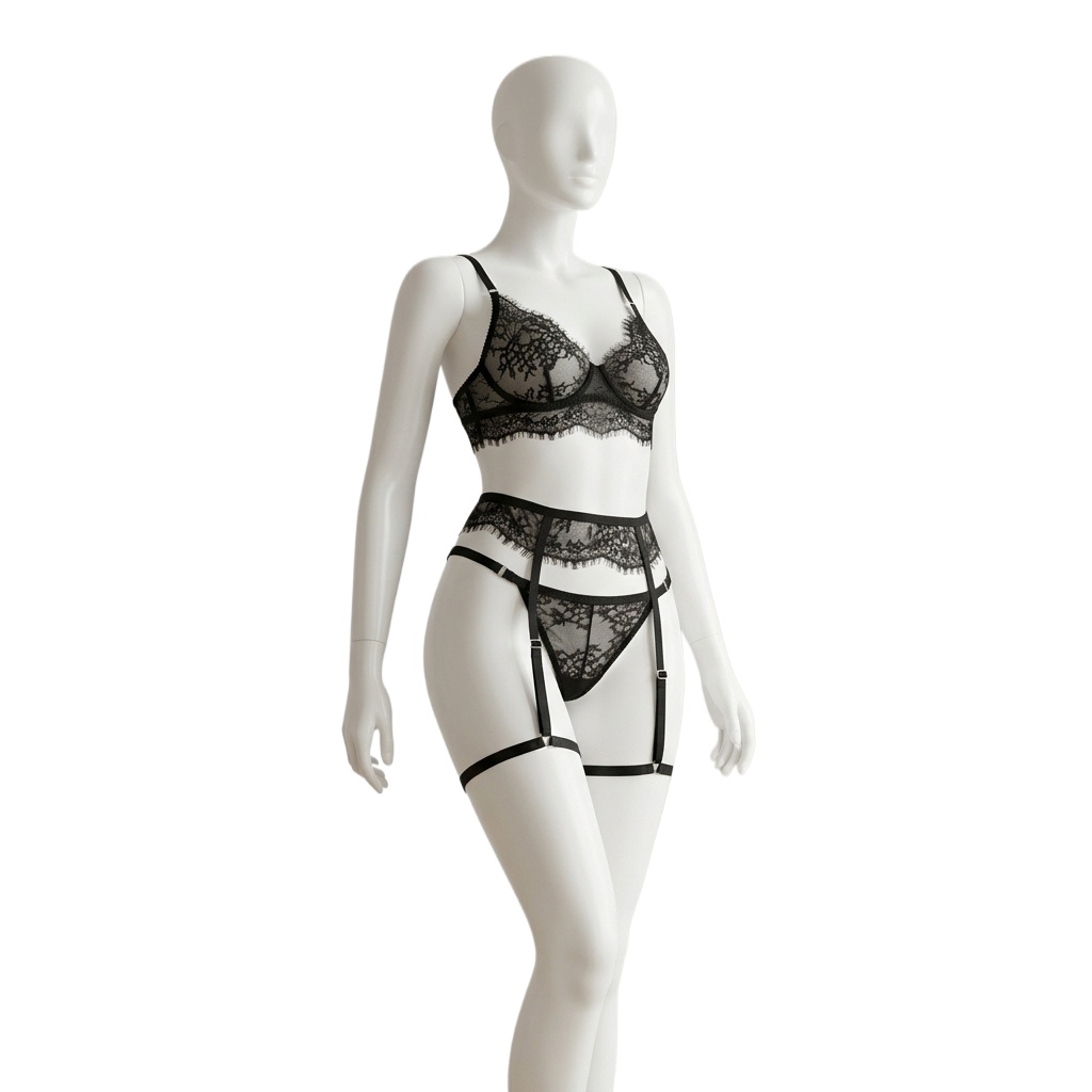 Lingerie Underwear Set Eyelash - Lace Bralette Set 评论和价格