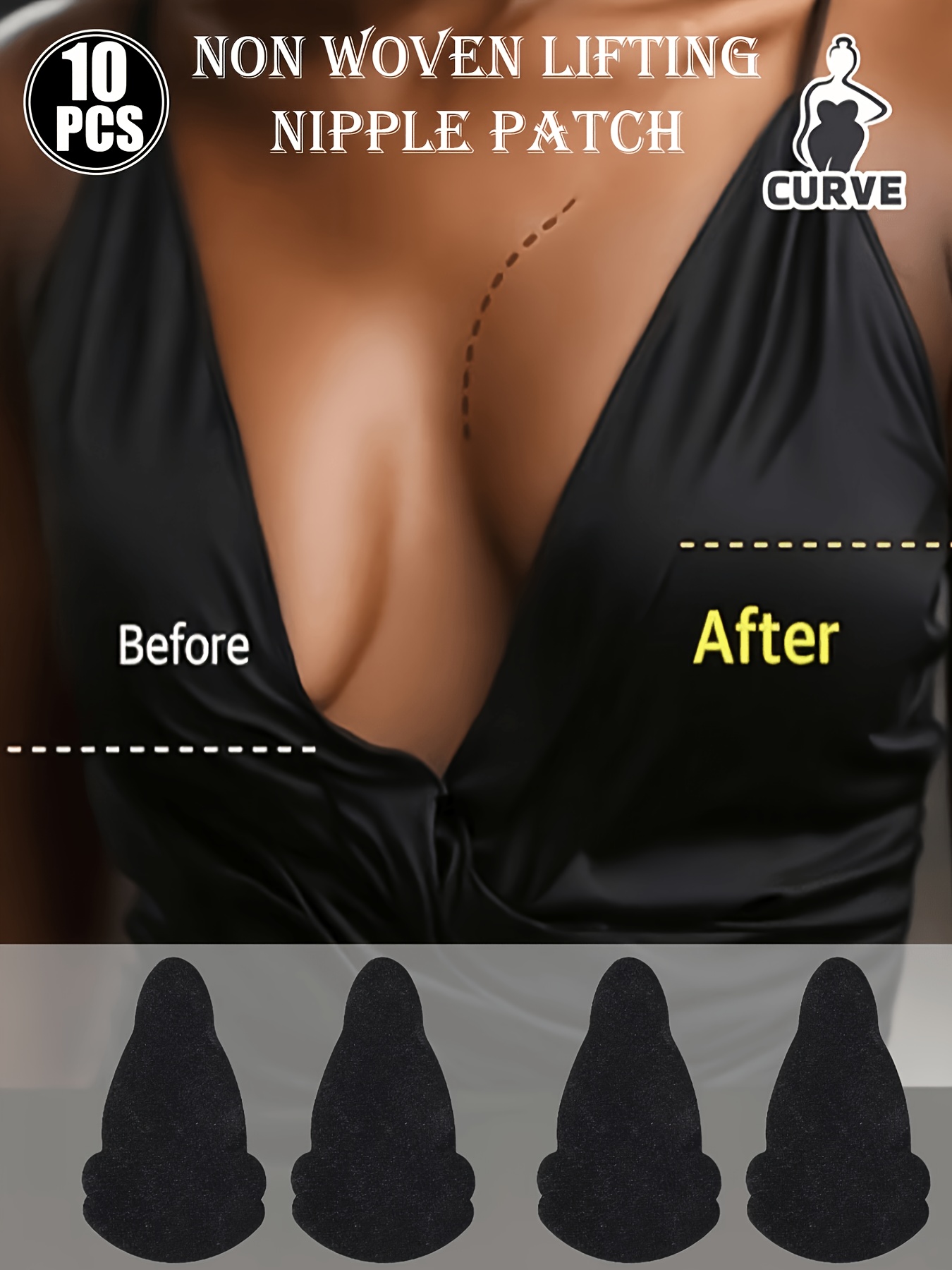 10-Pack Invisible Breast Petal - Strapless Bra Adhesive 评论和价格