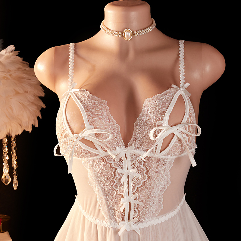 Transparent Sexy Woman Lingeri - Lace Bralette Set 评论和价格